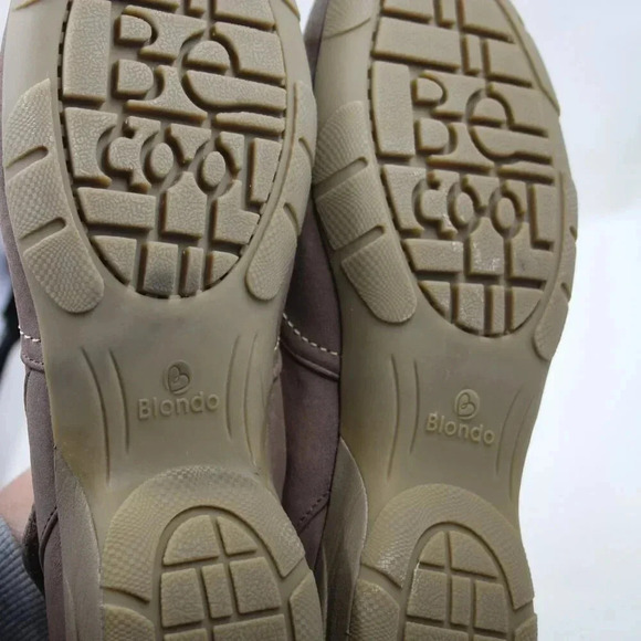 Blondo Small Wedge Leather Upper Ballet Flats w/ 2 Elastic Cross Straps Sze 7.5W - Picture 12 of 15